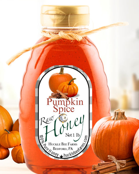 1 Lb Pumpkin Spice Honey - Gift Set - Huckle Bee Farms LLC