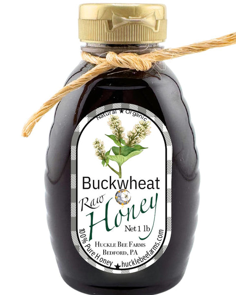 1 Lb RAW Buckwheat Honey - Gift Set - Huckle Bee Farms LLC