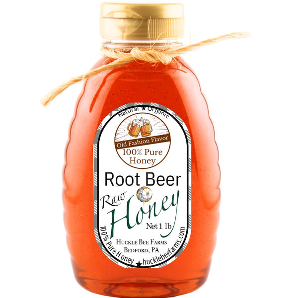 1 Lb Root Beer Flavor Honey - Gift Set - Huckle Bee Farms LLC