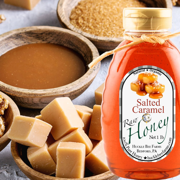 1 Lb Salted Caramel Honey - Gift Set - Huckle Bee Farms LLC