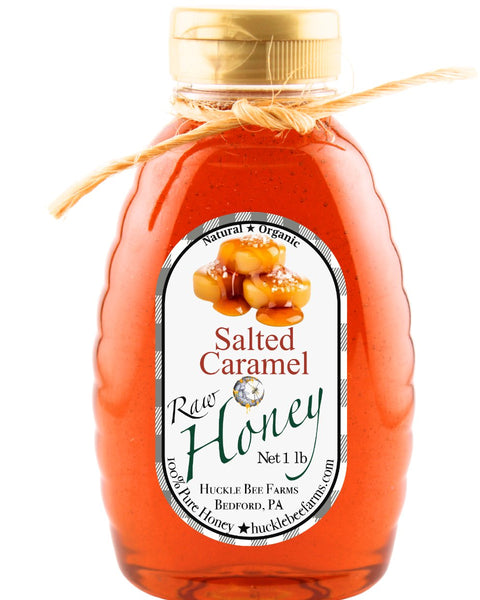 1 Lb Salted Caramel Honey - Gift Set - Huckle Bee Farms LLC