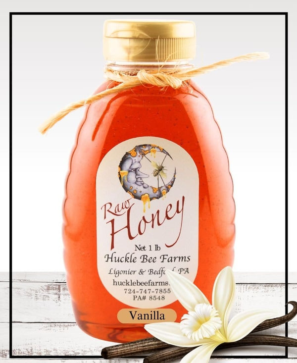1 Lb Vanilla Infused Honey - Gift Set
