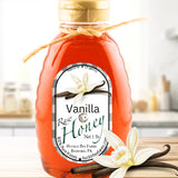 1 Lb Vanilla Infused Honey - Gift Set - Huckle Bee Farms LLC