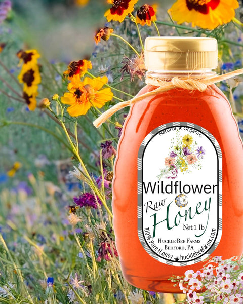 1 Lb Wildflower Honey - Gift Set in - Huckle Bee Farms LLC