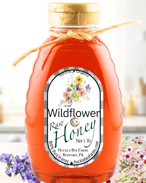 1 Lb Wildflower Honey - Gift Set in - Huckle Bee Farms LLC