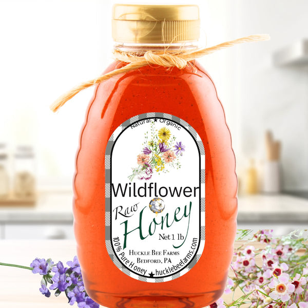 1 Lb Wildflower Honey - Gift Set in - Huckle Bee Farms LLC