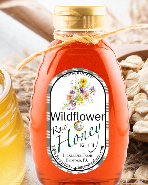 1 Lb Wildflower Honey - Gift Set in - Huckle Bee Farms LLC