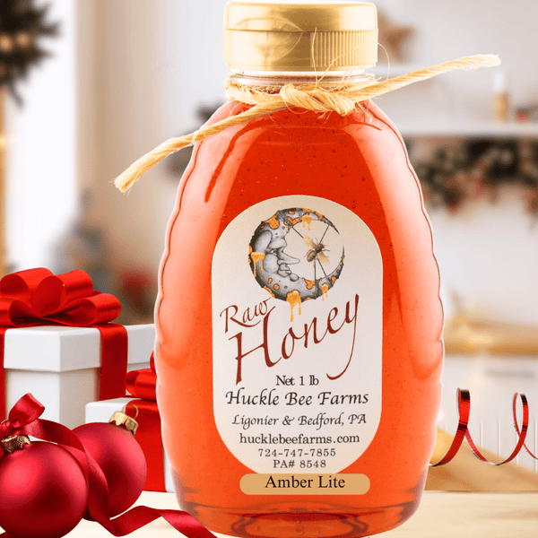 100% Pure Raw Amber Lite Honey - Huckle Bee Farms LLC