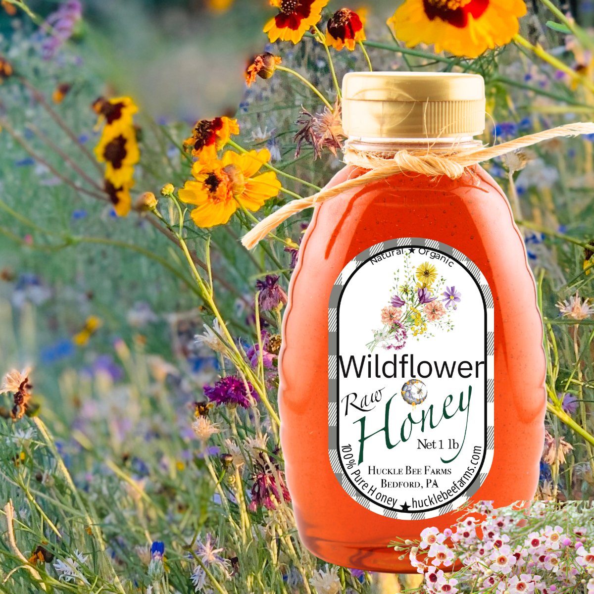 100% Pure Raw Wildflower Honey: Nature's Sweetness Awaits