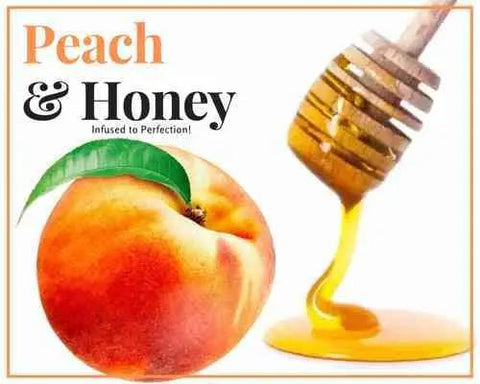 1/2 Lb Peach Infused Honey - Gift Set - Huckle Bee Farms LLC