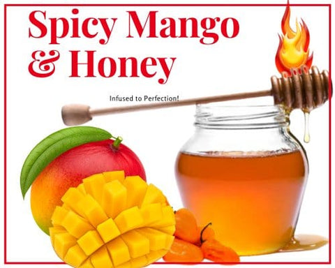 1/2 Lb Spicy Mango Infused Honey - Gift Set - Huckle Bee Farms LLC