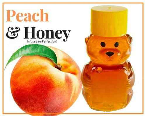 2 oz Sample Peach Infused Honey - Huckle Bee Farms LLC