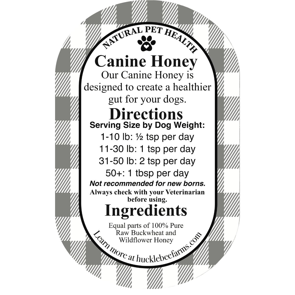 Back Label of canine