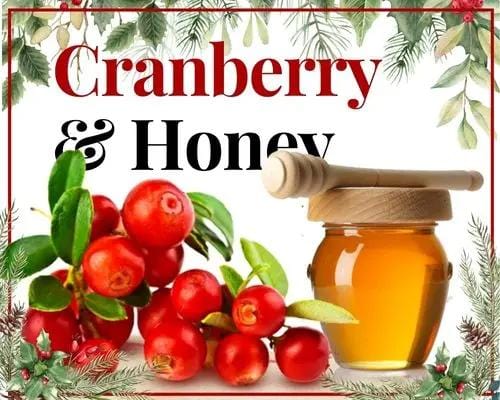 1/2 Lb Cranberry Honey - Gift Set