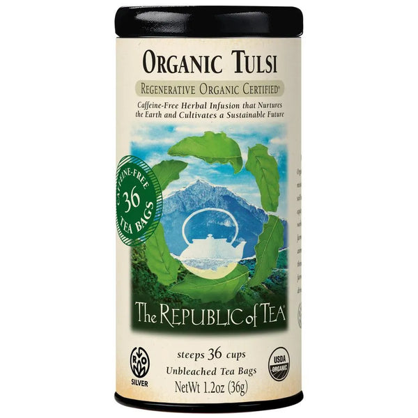 Regenerative Organic Certified® Tulsi Herbal Tea Bags - 36 Tea Bags