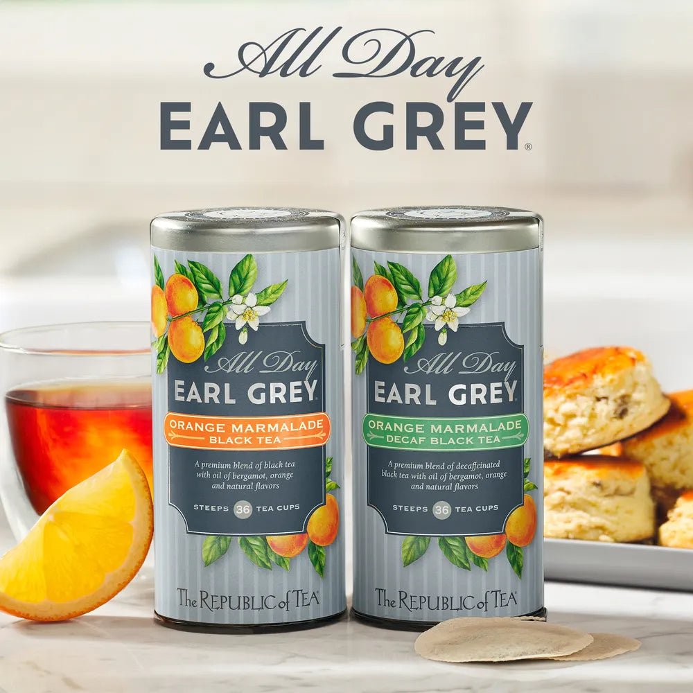 All Day Earl Grey® Decaf Orange Marmalade Black Tea - 36 Tea Bags - Huckle Bee Farms LLC