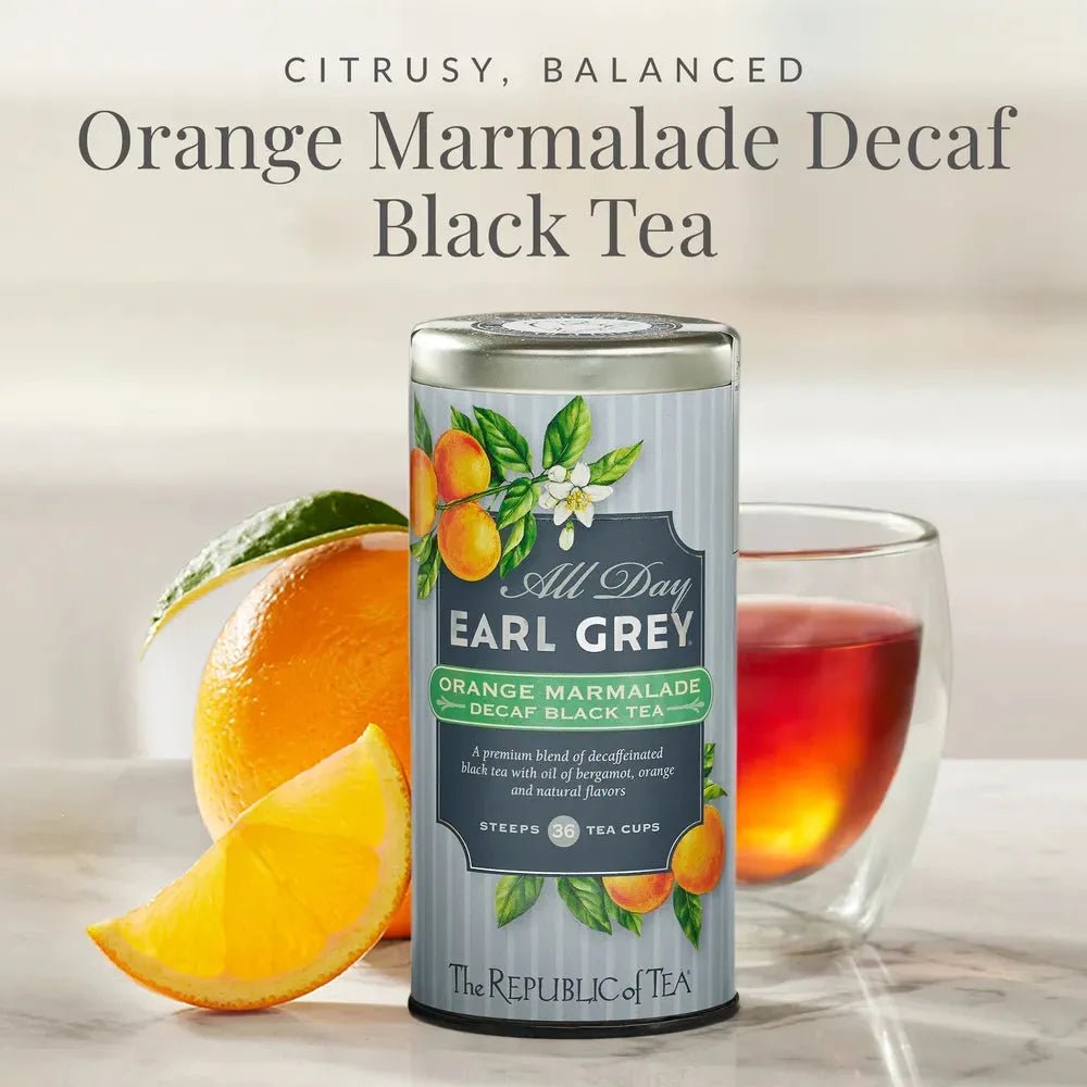 All Day Earl Grey® Decaf Orange Marmalade Black Tea - 36 Tea Bags - Huckle Bee Farms LLC