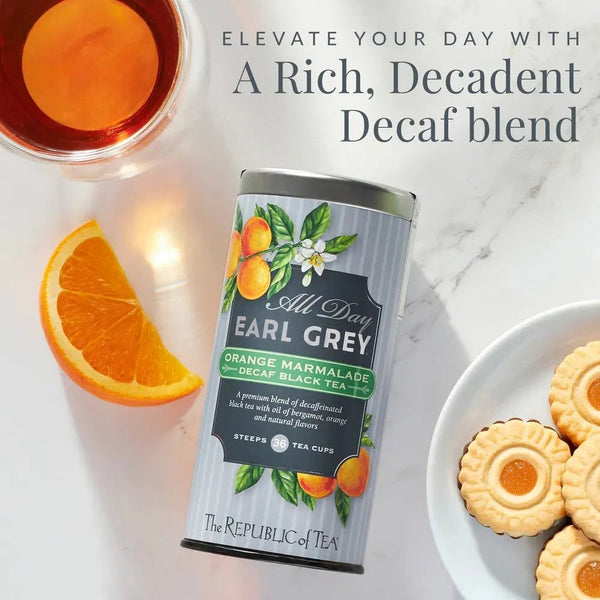 All Day Earl Grey® Decaf Orange Marmalade Black Tea - 36 Tea Bags - Huckle Bee Farms LLC
