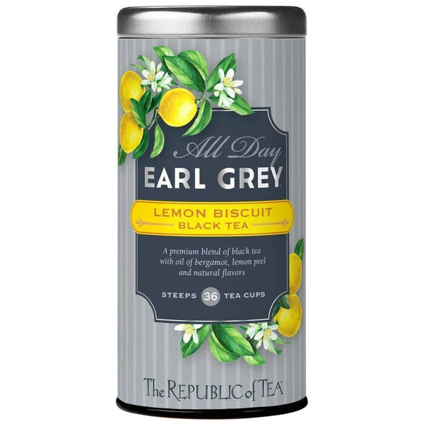 All Day Earl Grey® Lemon Biscuit Black Tea - 36 Tea Bags - Huckle Bee Farms LLC