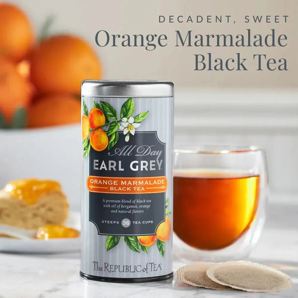 All Day Earl Grey® Orange Marmalade Black Tea - 36 Tea Bags - Huckle Bee Farms LLC