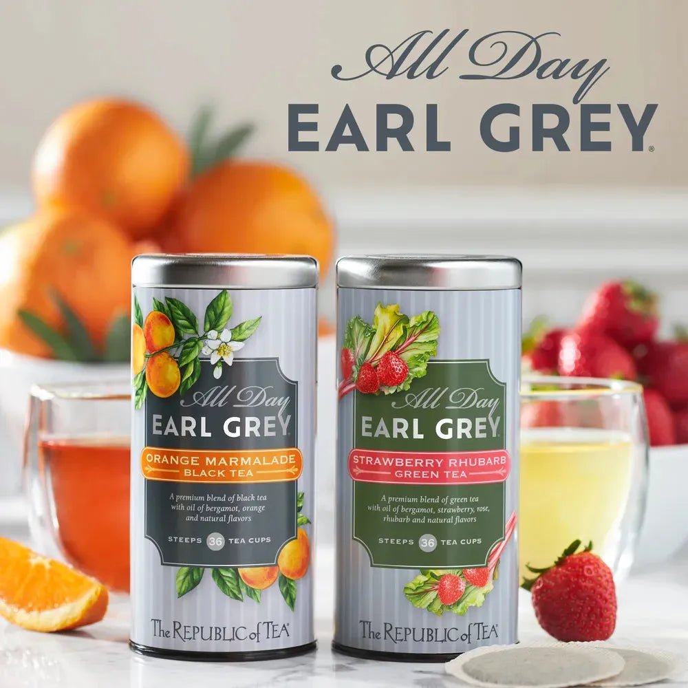 All Day Earl Grey® Strawberry Rhubarb Green Tea - 36 Tea Bags - Huckle Bee Farms LLC