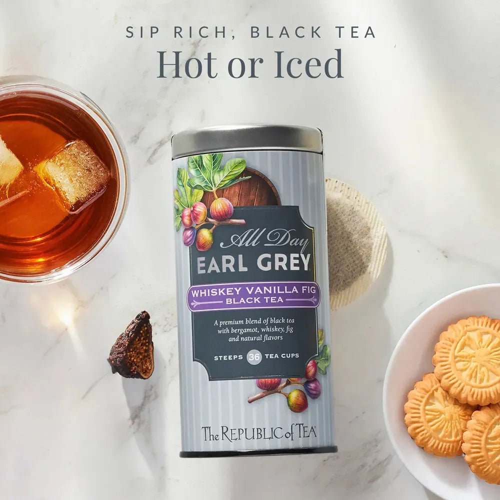 All Day Earl Grey® Whiskey Vanilla Fig Black Tea - 36 Tea Bags - Huckle Bee Farms LLC