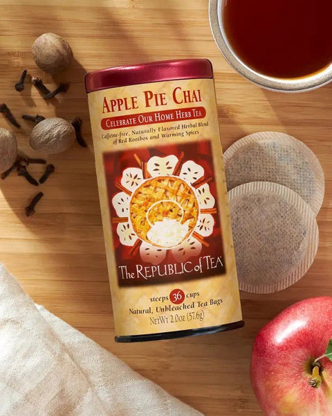 🍎 Apple Pie Chai Herbal Tea Bags 🍎- Tin 36 Tea Bags - Huckle Bee Farms LLC