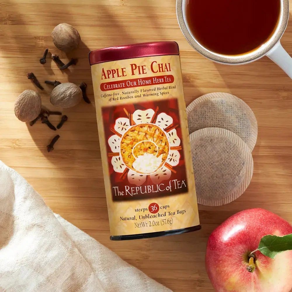 🍎 Apple Pie Chai Herbal Tea Bags 🍎- Tin 36 Tea Bags - Huckle Bee Farms LLC