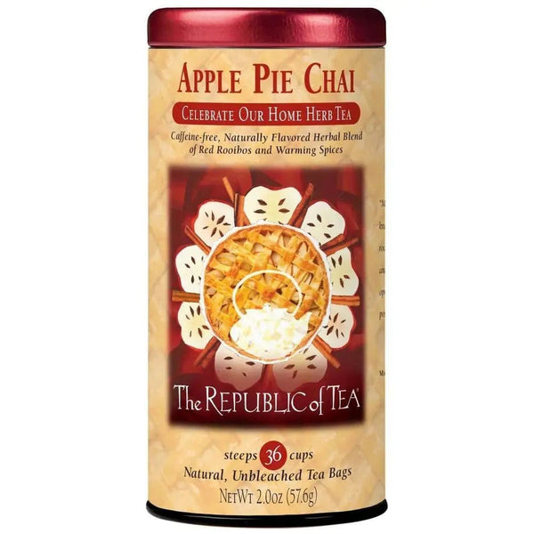 🍎 Apple Pie Chai Herbal Tea Bags 🍎- Tin 36 Tea Bags - Huckle Bee Farms LLC