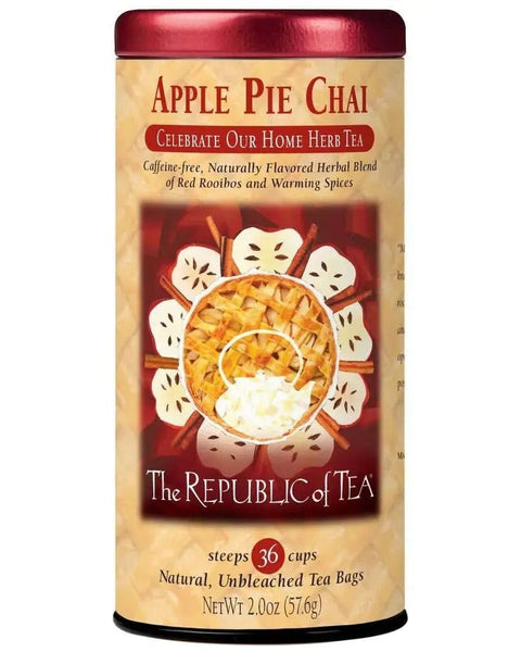 🍎 Apple Pie Chai Herbal Tea Bags 🍎- Tin 36 Tea Bags - Huckle Bee Farms LLC