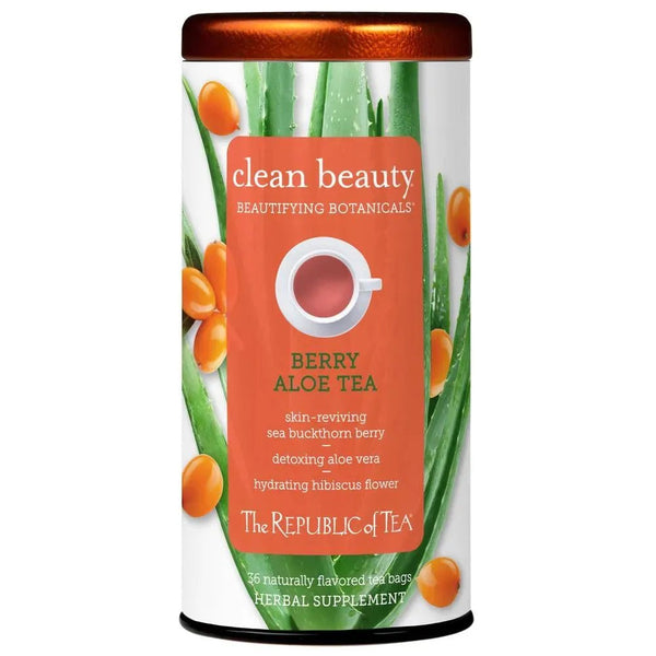Republic of Tea Clean Beauty Berry Aloe Tea 36 Tea Bags