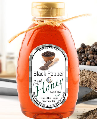 Black Pepper Infused Honey - Huckle Bee Farms LLC