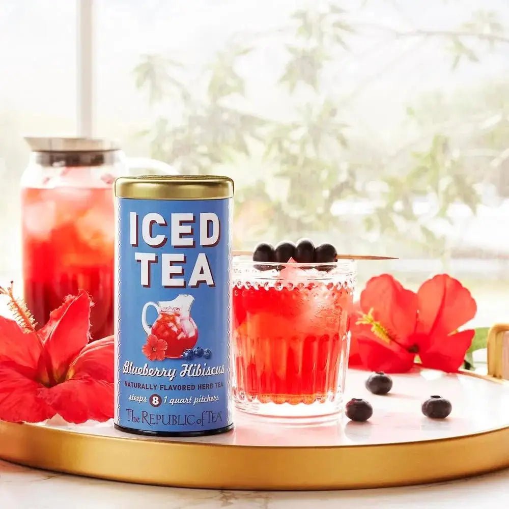 Blueberry Hibiscus Iced Tea - 8 Pouches - Huckle Bee Farms LLC