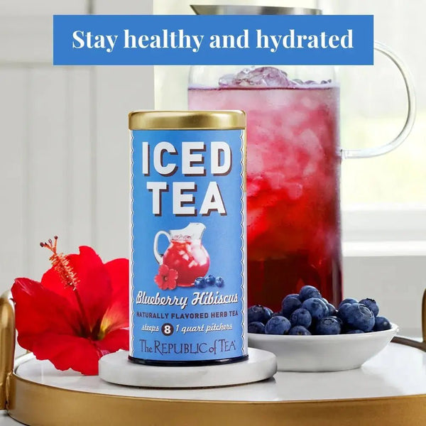 Blueberry Hibiscus Iced Tea - 8 Pouches - Huckle Bee Farms LLC