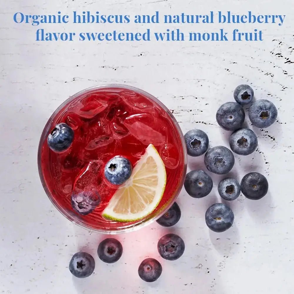 Blueberry Hibiscus Iced Tea - 8 Pouches - Huckle Bee Farms LLC