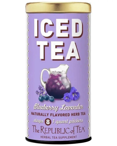 Blueberry Lavender Daily Beauty Iced Tea Pouches - 8 Pouches - Huckle Bee Farms LLC