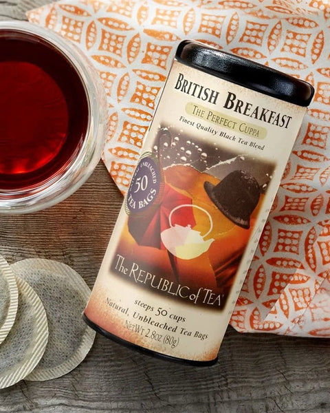 British Breakfast Black Tea Bags - Tin 36 Tea Bags - Huckle Bee Farms LLC