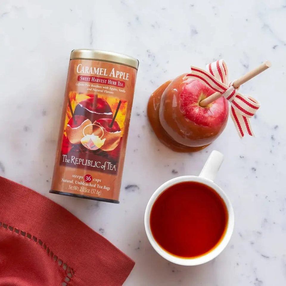 🍎 Caramel Apple Red Tea Bags 🍎- Tin 36 Tea Bags - Huckle Bee Farms LLC