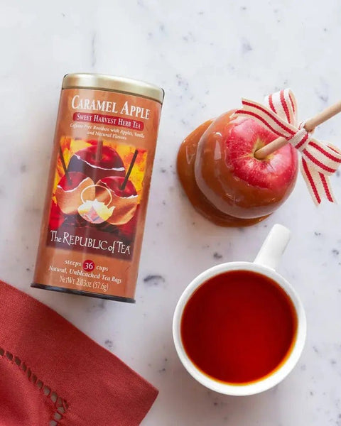 🍎 Caramel Apple Red Tea Bags 🍎- Tin 36 Tea Bags - Huckle Bee Farms LLC