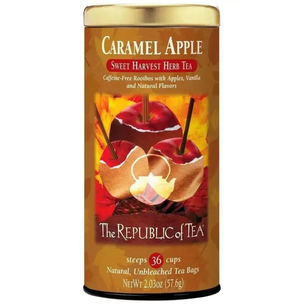 🍎 Caramel Apple Red Tea Bags 🍎 - Tin 36 Tea Bags - Huckle Bee Farms LLC
