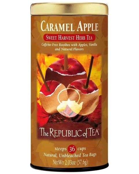 🍎 Caramel Apple Red Tea Bags 🍎- Tin 36 Tea Bags - Huckle Bee Farms LLC