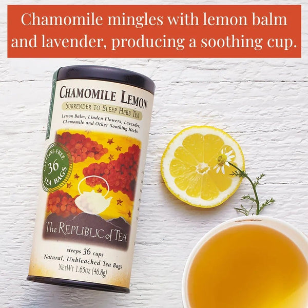 Chamomile Lemon Herbal Tea Bags - Tin 36 Tea Bags - Huckle Bee Farms LLC