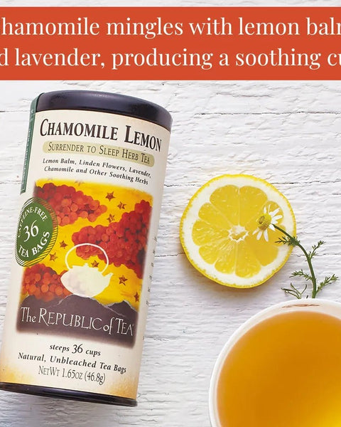 Chamomile Lemon Herbal Tea Bags - Tin 36 Tea Bags - Huckle Bee Farms LLC