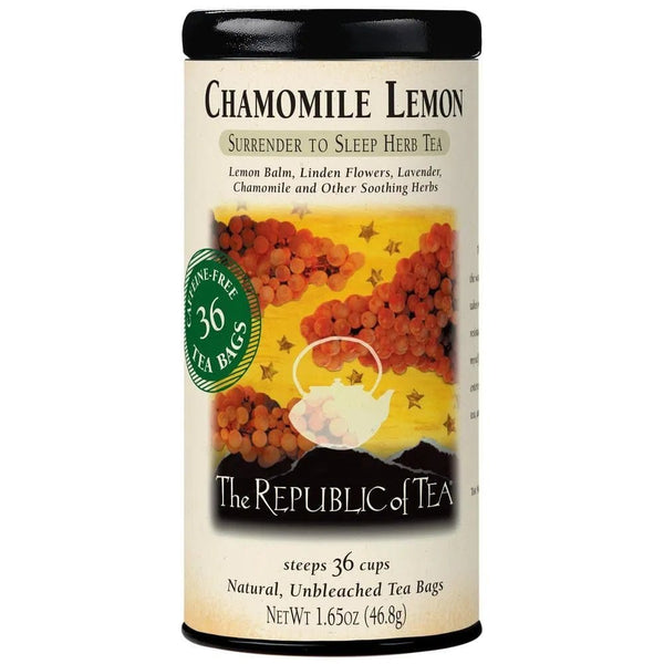 Chamomile Lemon Herbal Tea Bags - Tin 36 Tea Bags - Huckle Bee Farms LLC