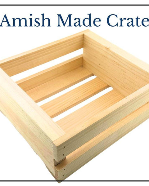 Amish made wooden crate for gift packaging