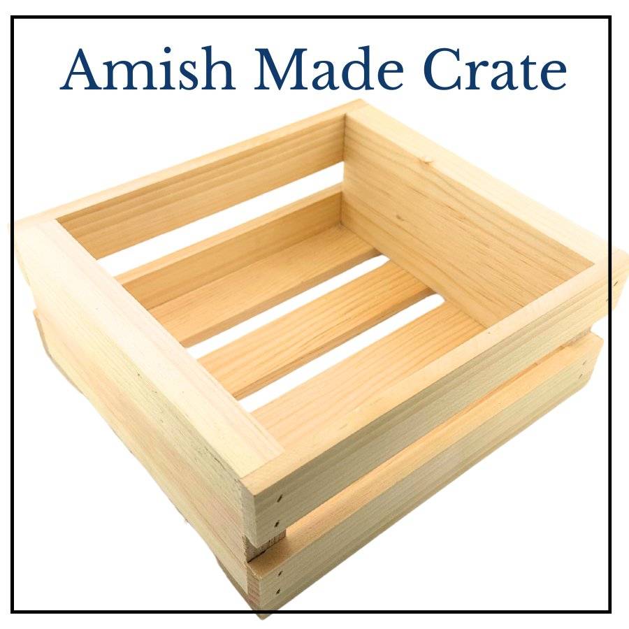 Amish made wooden crate for gift packaging