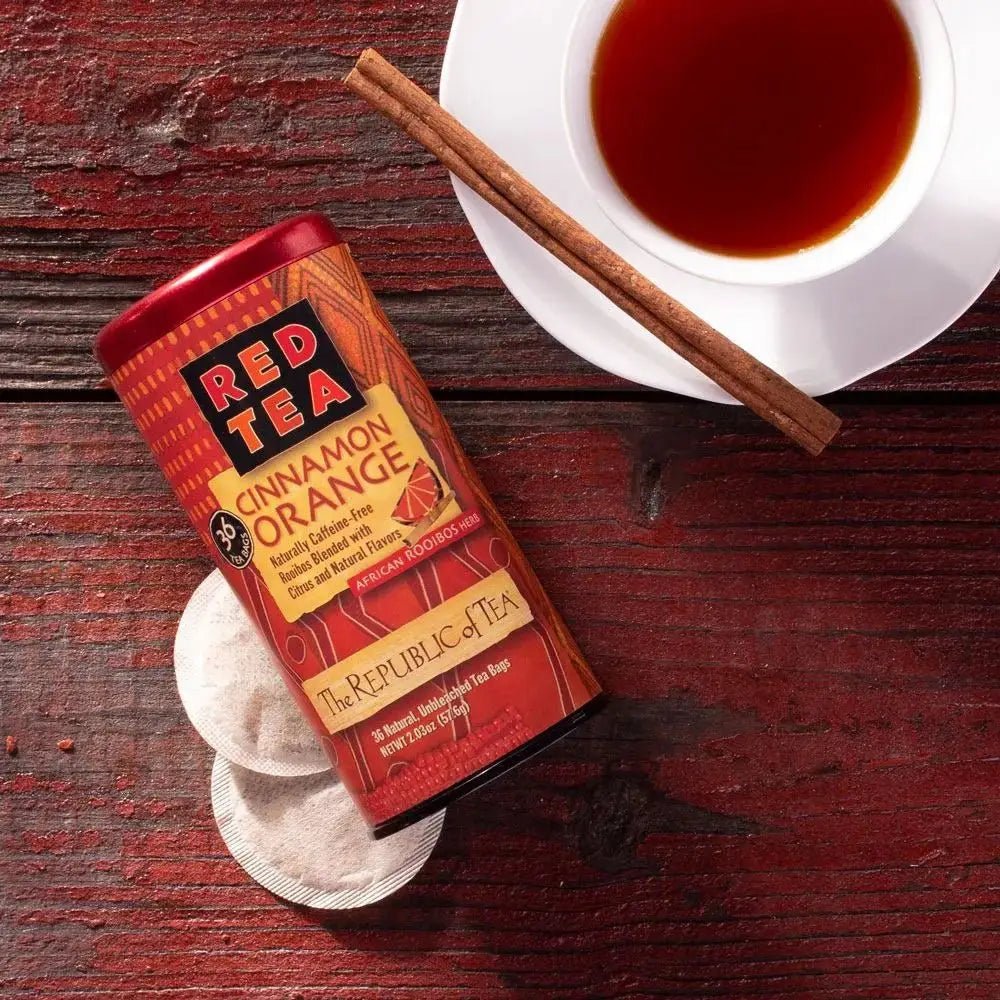 Cinnamon Orange Red Tea Bags - Tin 36 Tea Bags - Huckle Bee Farms LLC