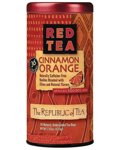 Cinnamon Orange Red Tea Bags - Tin 36 Tea Bags - Huckle Bee Farms LLC