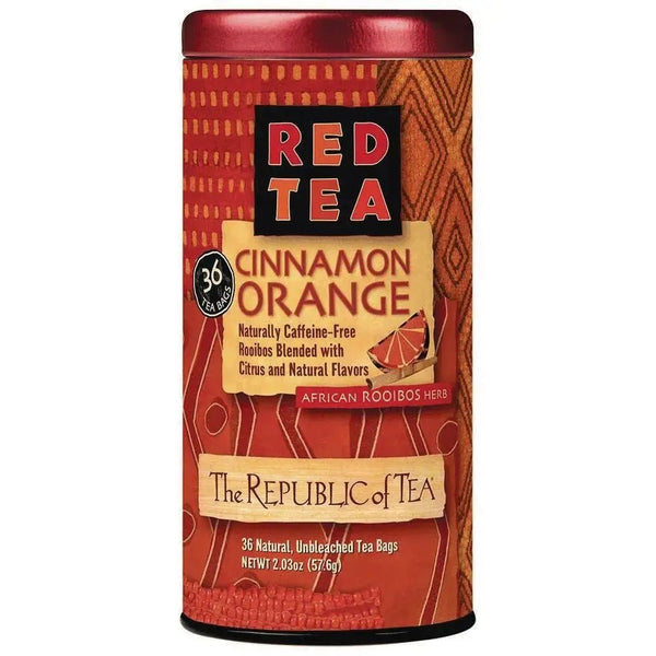 Cinnamon Orange Red Tea Bags - Tin 36 Tea Bags - Huckle Bee Farms LLC