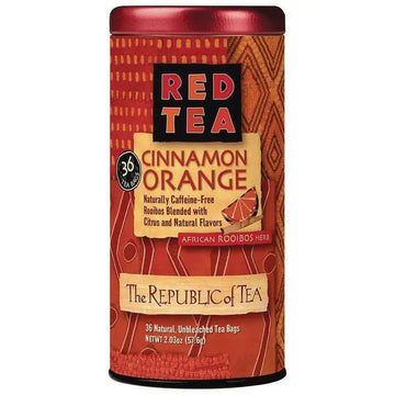 Cinnamon Orange Red Tea Bags - Tin 36 Tea Bags - Huckle Bee Farms LLC
